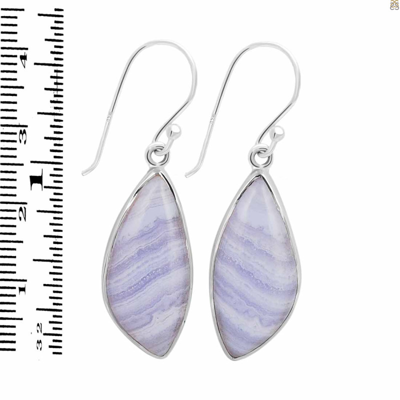Blue Lace Agate Earring-E