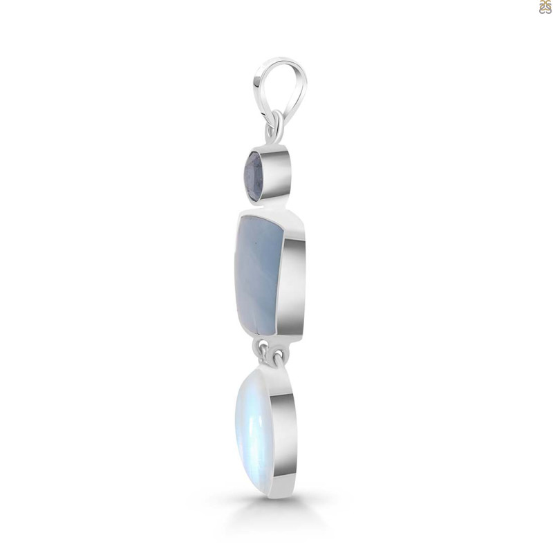 Blue Opal/Moonstone/Kyanite Pendant-2SP