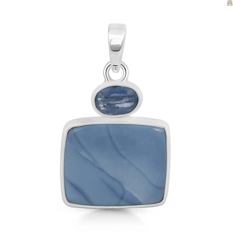 Blue Opal/Kyanite Pendant-2SP BLO-1-49