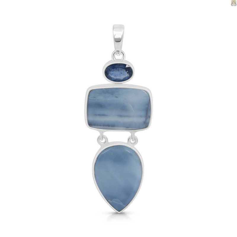 Blue Opal/Kyanite Pendant-2SP BLO-1-57