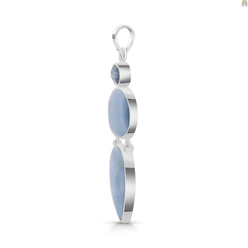 Blue Opal/Kyanite Pendant-2SP
