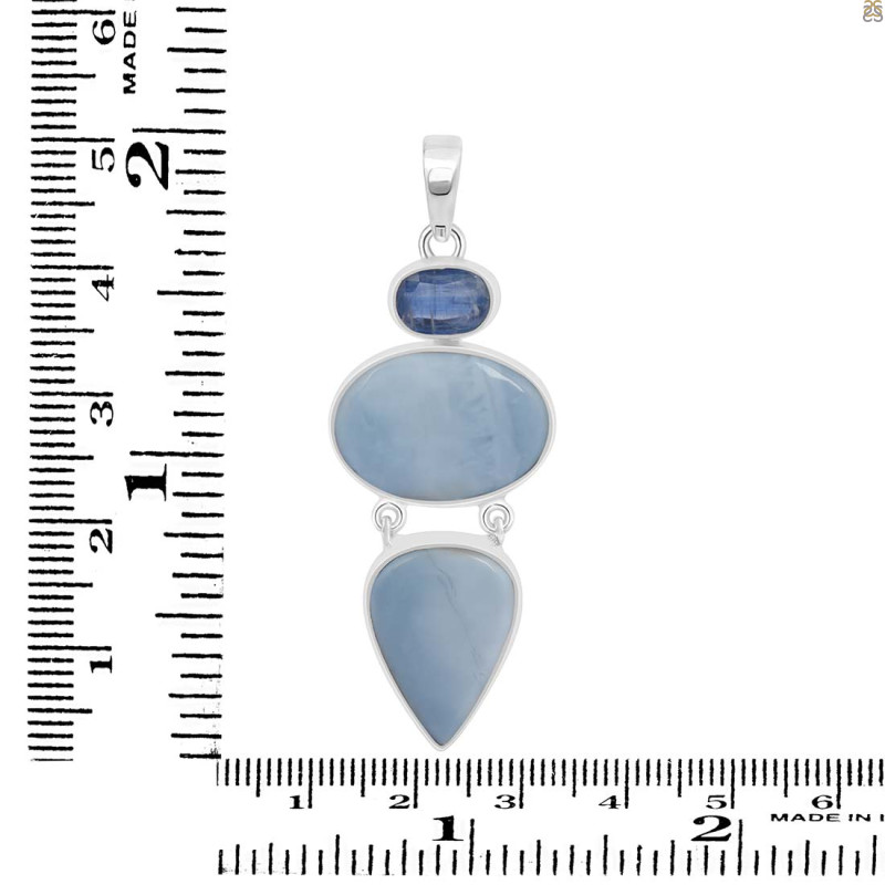 Blue Opal/Kyanite Pendant-2SP BLO-1-64