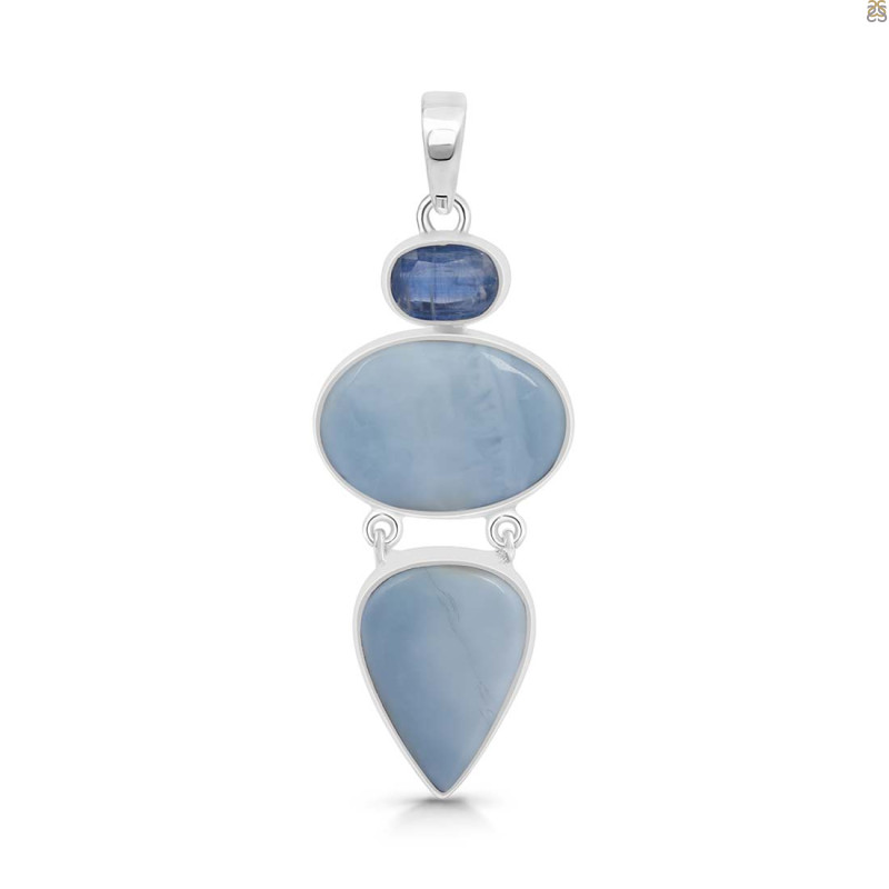 Blue Opal/Kyanite Pendant-2SP BLO-1-64