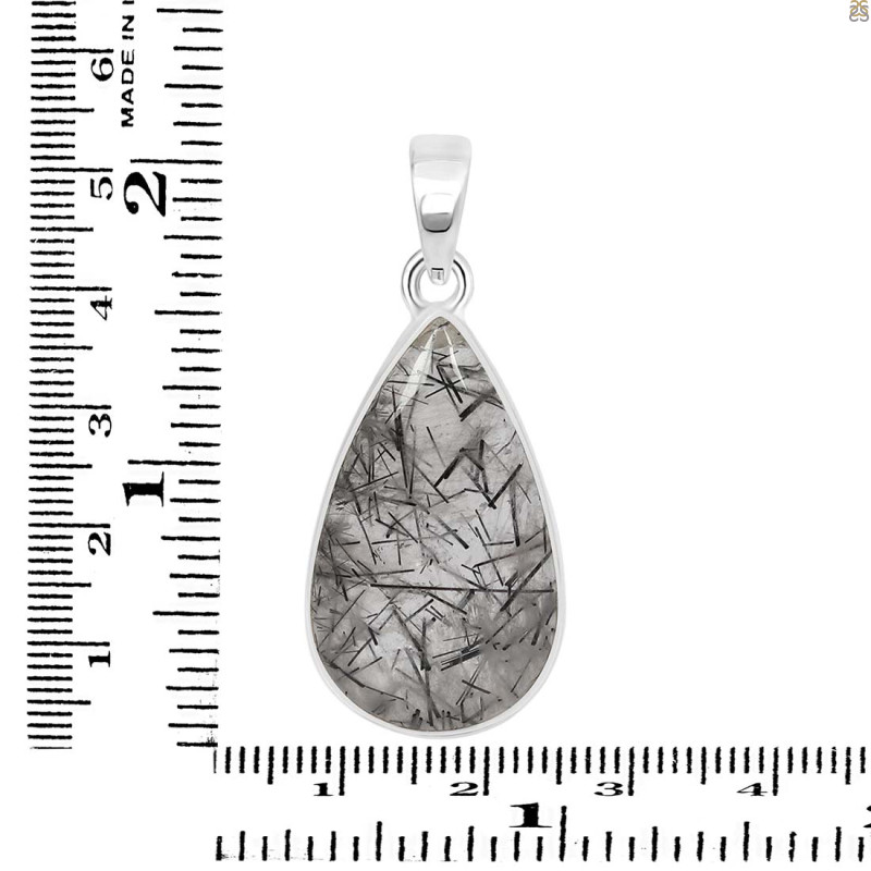 Black Rutile Pendant-SP BLR-1-1