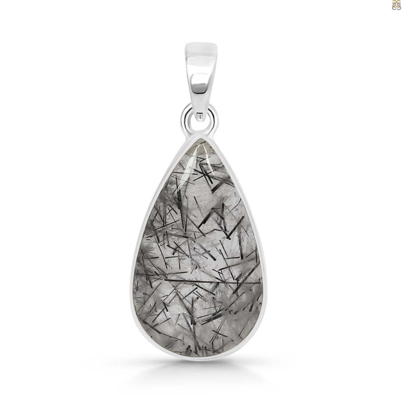 Black Rutile Pendant-SP BLR-1-1
