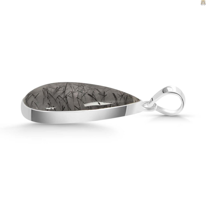 Black Rutile Pendant-SP BLR-1-1