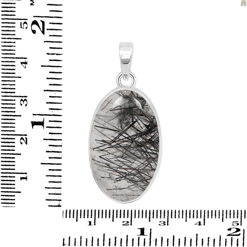 Black Rutile Pendant-SP BLR-1-10