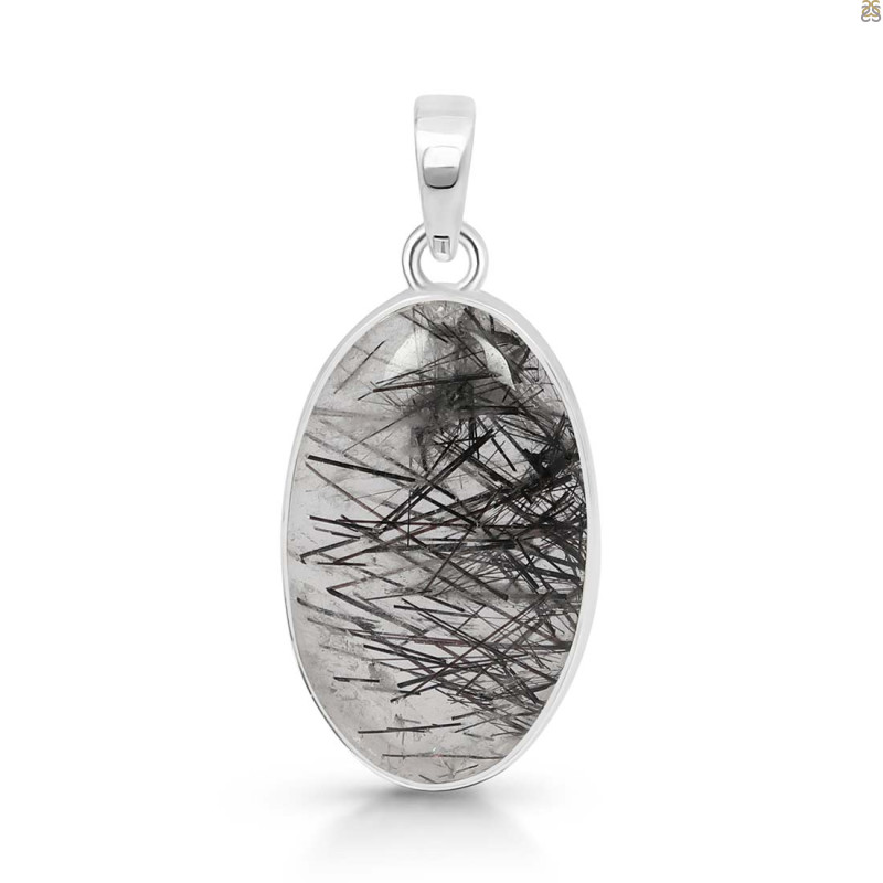 Black Rutile Pendant-SP BLR-1-10