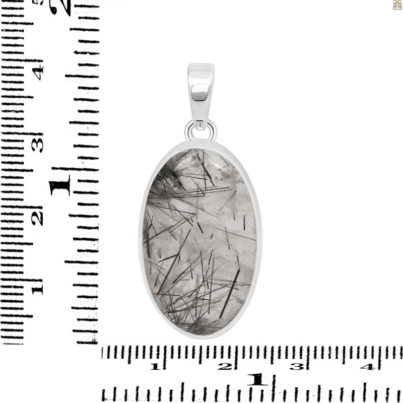 Black Rutile Pendant-SP BLR-1-17