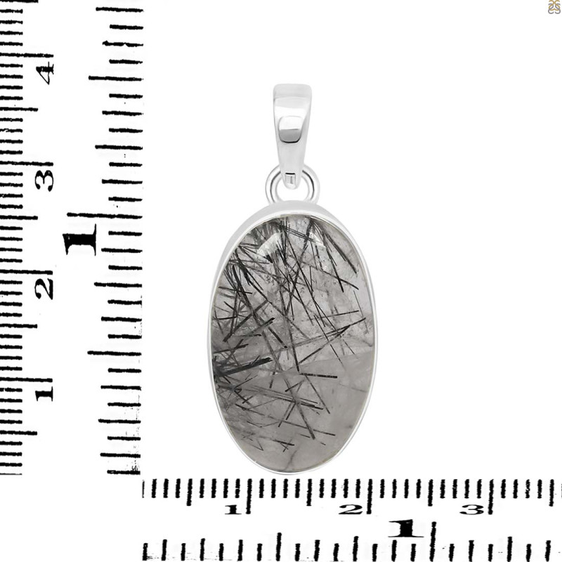 Black Rutile Pendant-SP BLR-1-18