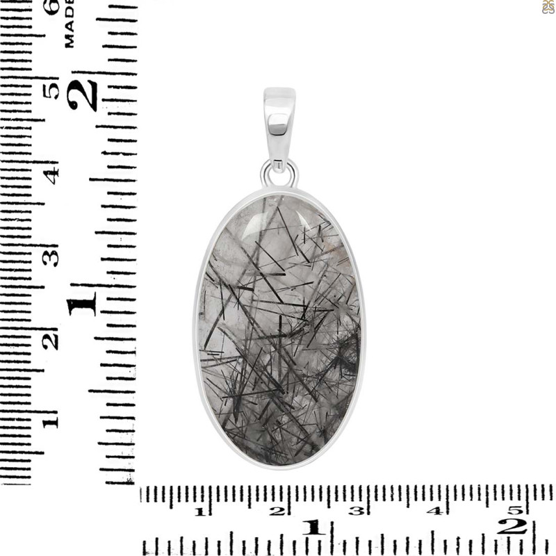 Black Rutile Pendant-SP BLR-1-19