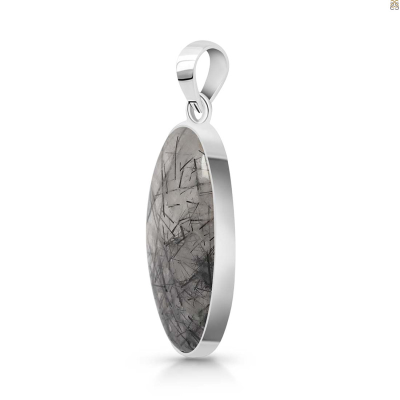 Black Rutile Pendant-SP BLR-1-19