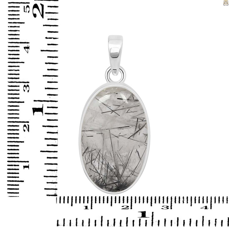 Black Rutile Pendant-SP BLR-1-2