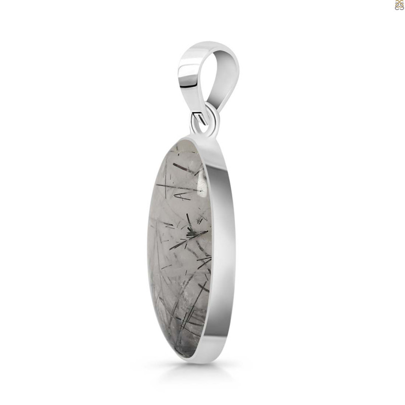 Black Rutile Pendant-SP BLR-1-2
