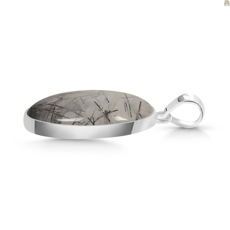 Black Rutile Pendant-SP BLR-1-2