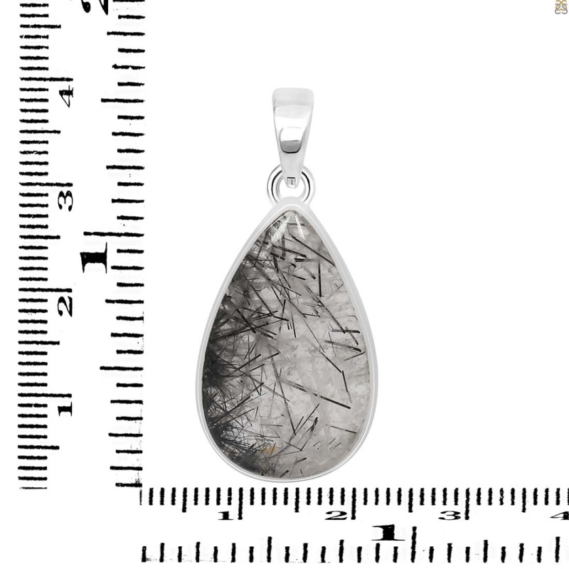 Black Rutile Pendant-SP BLR-1-27