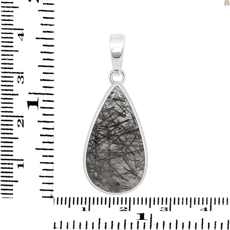 Black Rutile Pendant-SP BLR-1-28