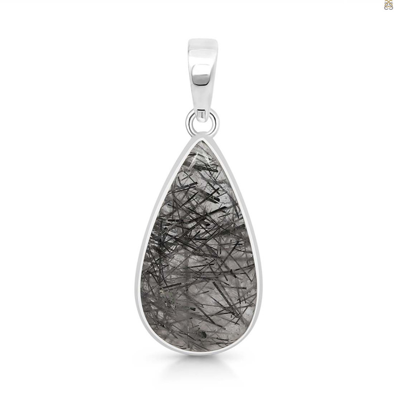 Black Rutile Pendant-SP BLR-1-28