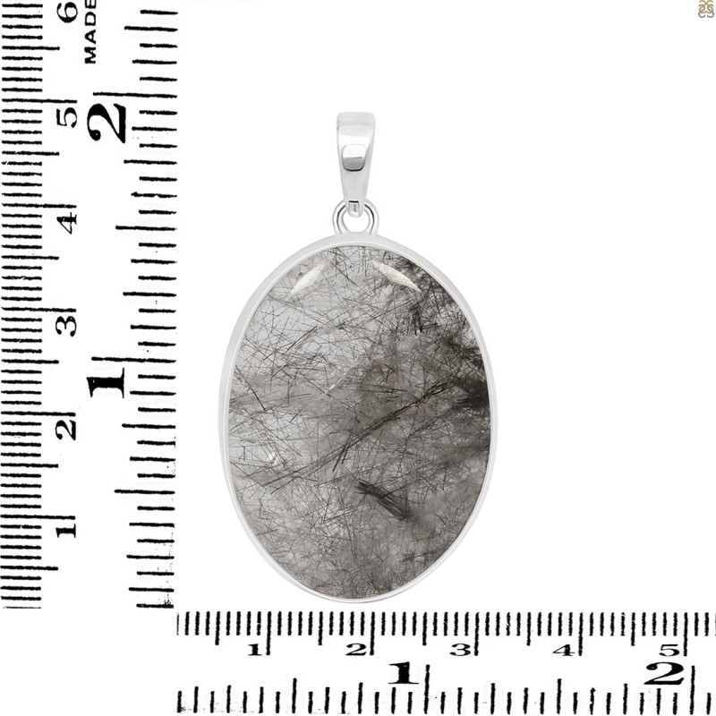 Black Rutile Pendant-SP BLR-1-31