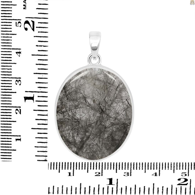Black Rutile Pendant-SP BLR-1-33