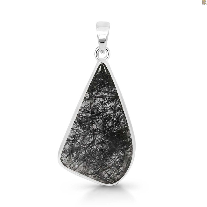 Black Rutile Pendant-SP BLR-1-34