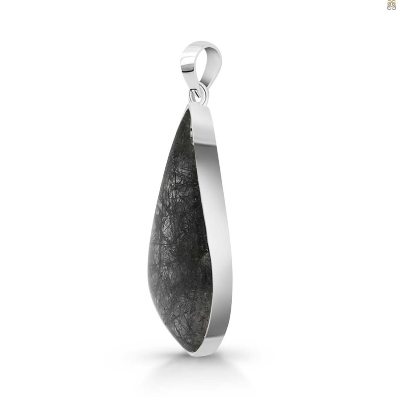 Black Rutile Pendant-SP BLR-1-34
