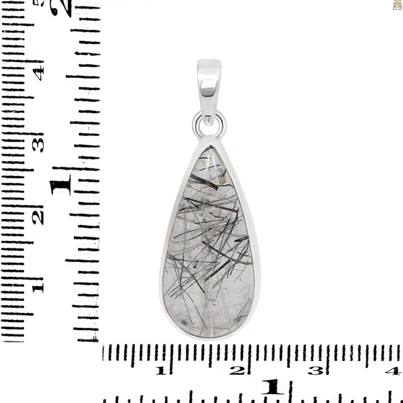 Black Rutile Pendant-SP BLR-1-39