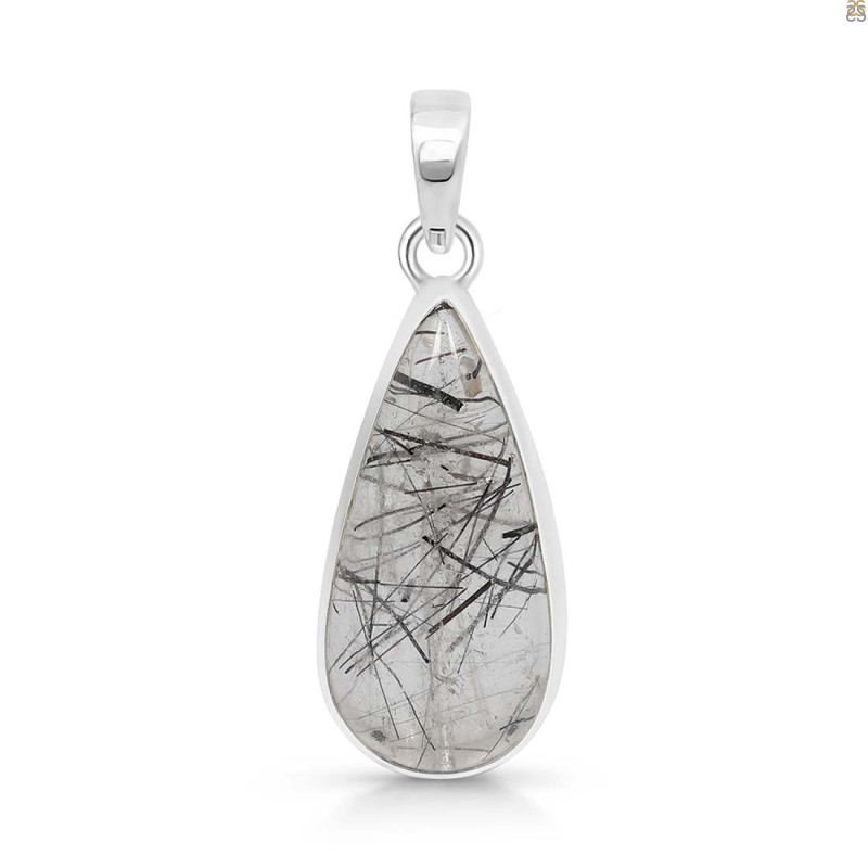 Black Rutile Pendant-SP BLR-1-39
