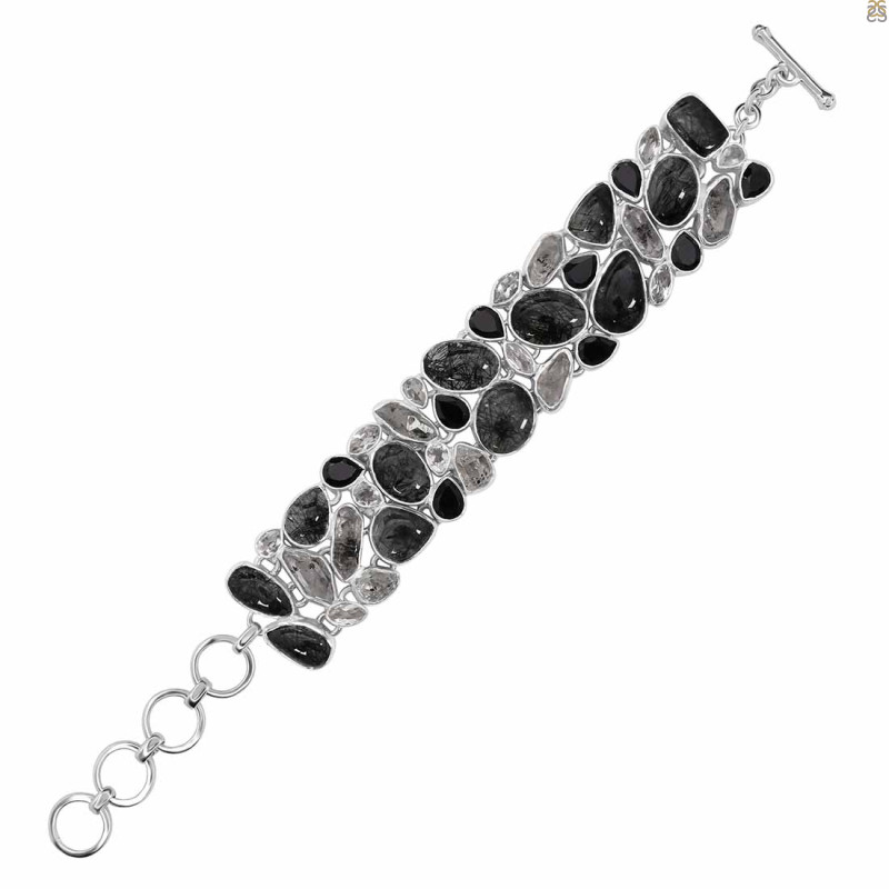Black Rutile Bracelet-BSL BLR-11-12