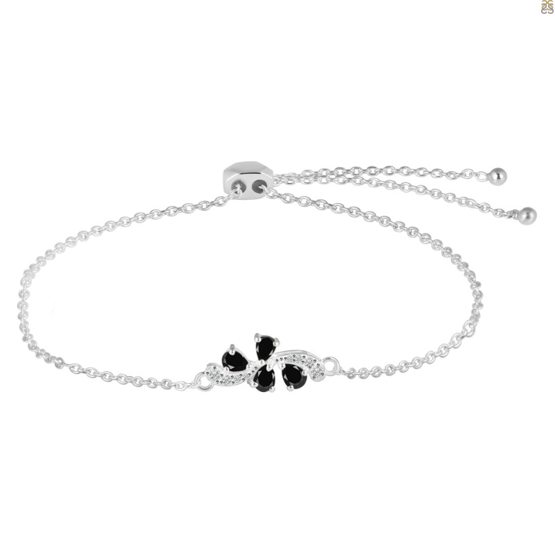 Black Tourmaline Bracelet With Adjustable Camera Lock BLS-RDB-148.