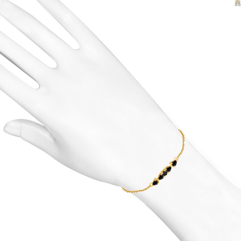 Black Tourmaline Bracelet With Adjustable Camera Lock BLS-RDB-150.