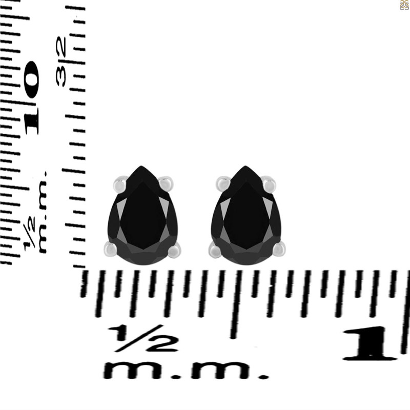 Black Tourmaline Stud Earring BLS-RDE-1174.