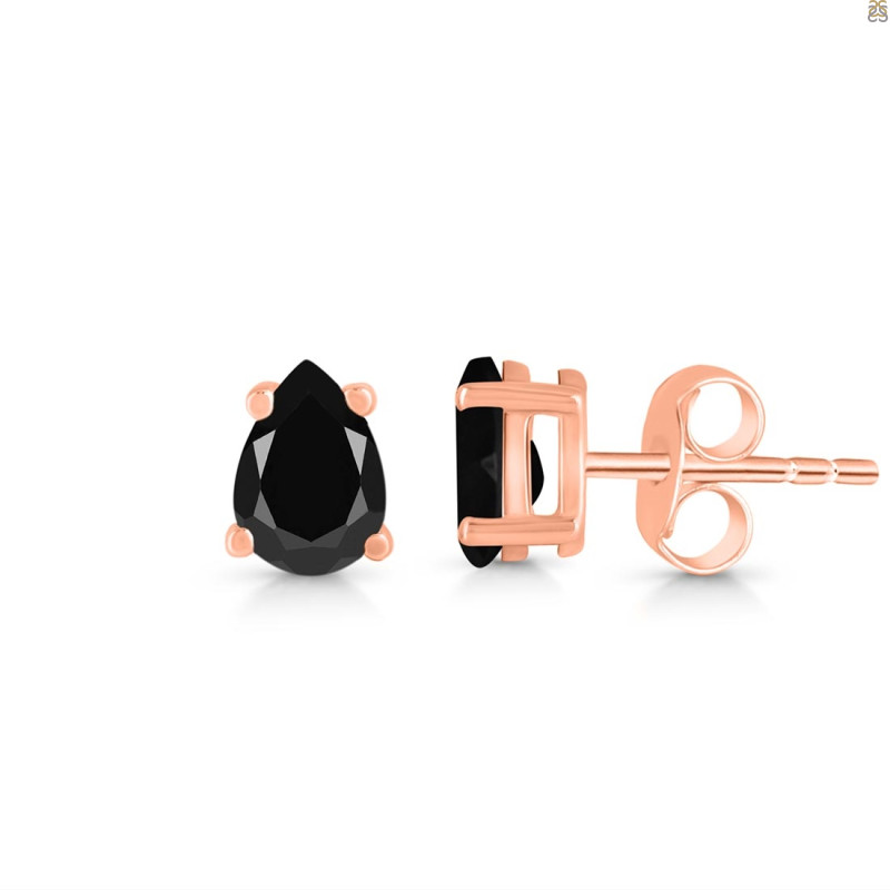 Black Tourmaline Stud Earring BLS-RDE-1174.