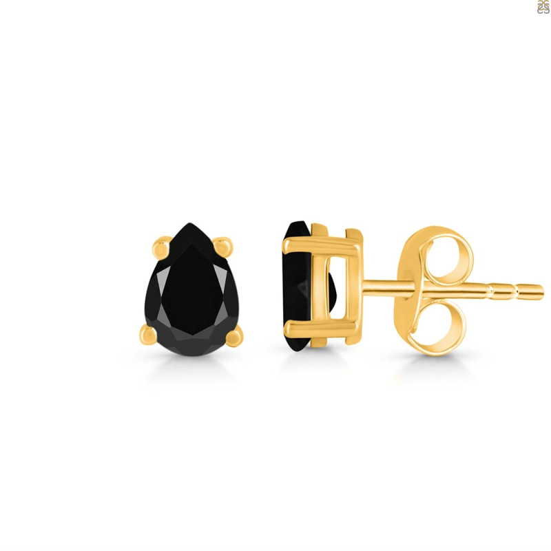 Black Tourmaline Stud Earring BLS-RDE-1174.