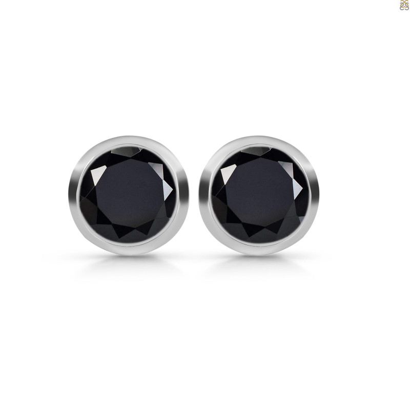 Black Tourmaline Stud Earring BLS-RDE-1433.