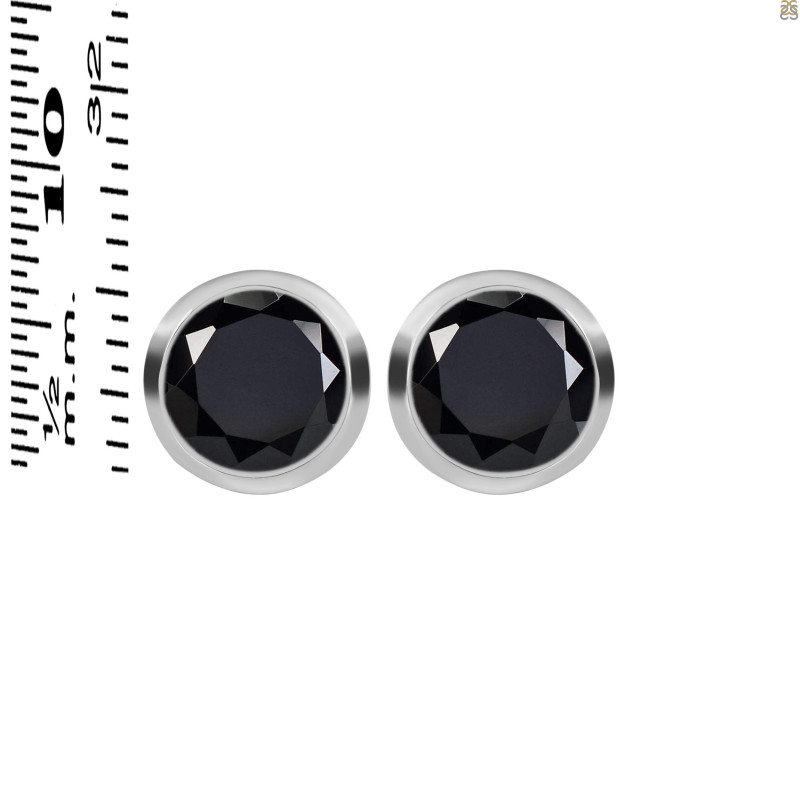 Black Tourmaline Stud Earring BLS-RDE-1243.