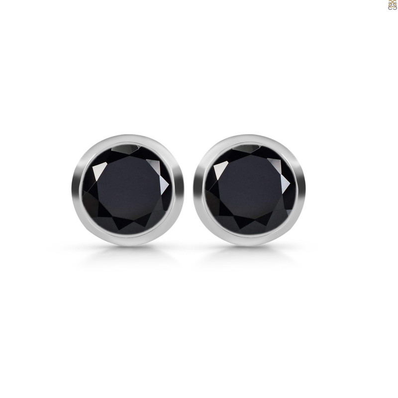 Black Tourmaline Stud Earring BLS-RDE-1243.