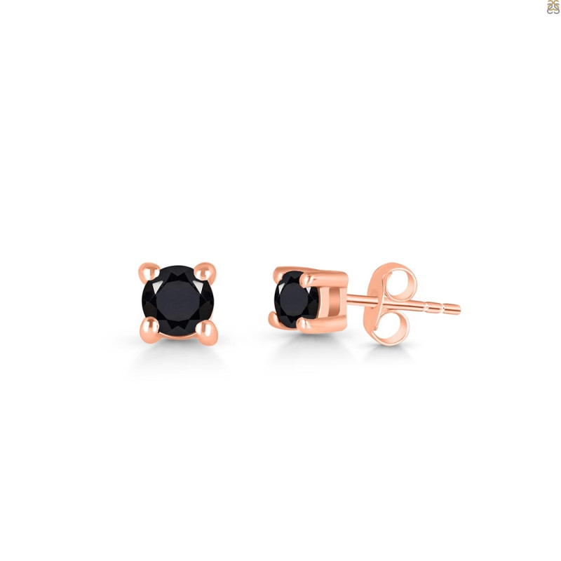 Black Tourmaline Stud Earring BLS-RDE-1296.