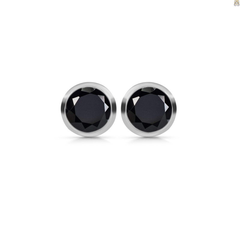 Black Tourmaline Stud Earring BLS-RDE-1426.