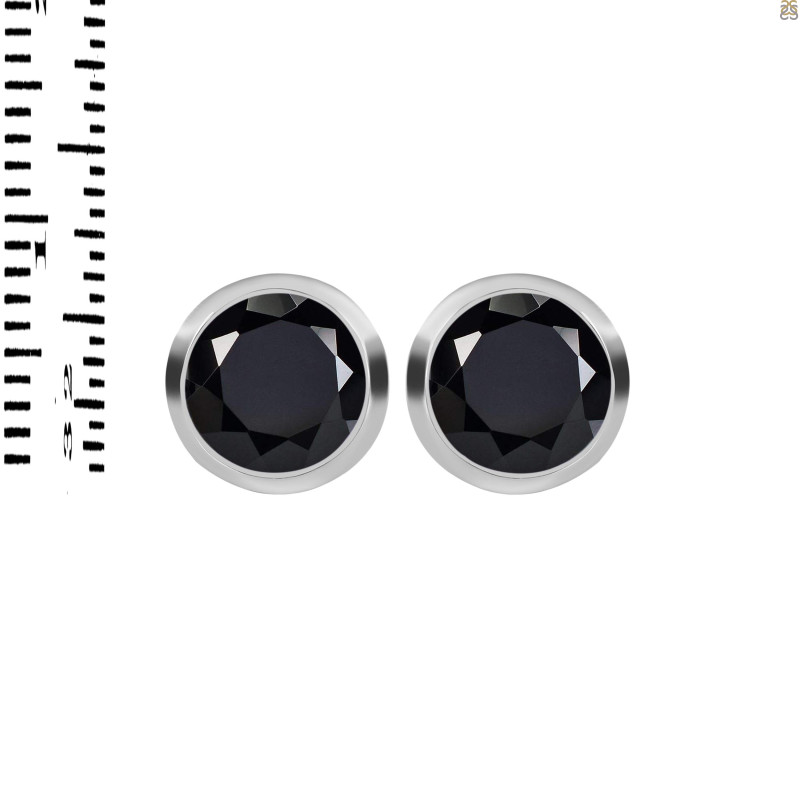 Black Tourmaline Stud Earring BLS-RDE-1244.