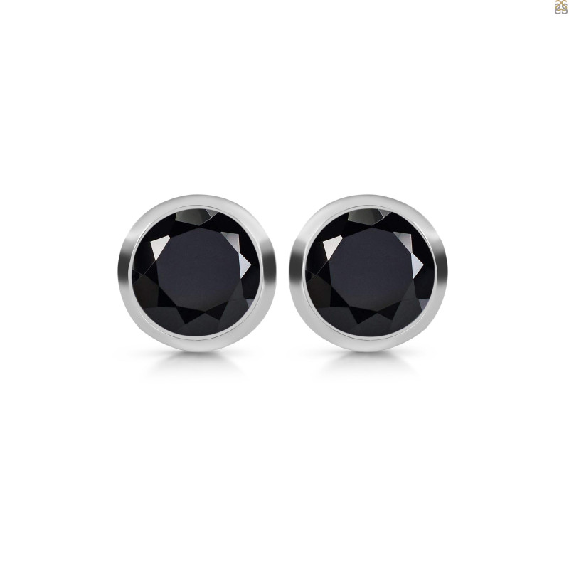 Black Tourmaline Stud Earring BLS-RDE-1244.