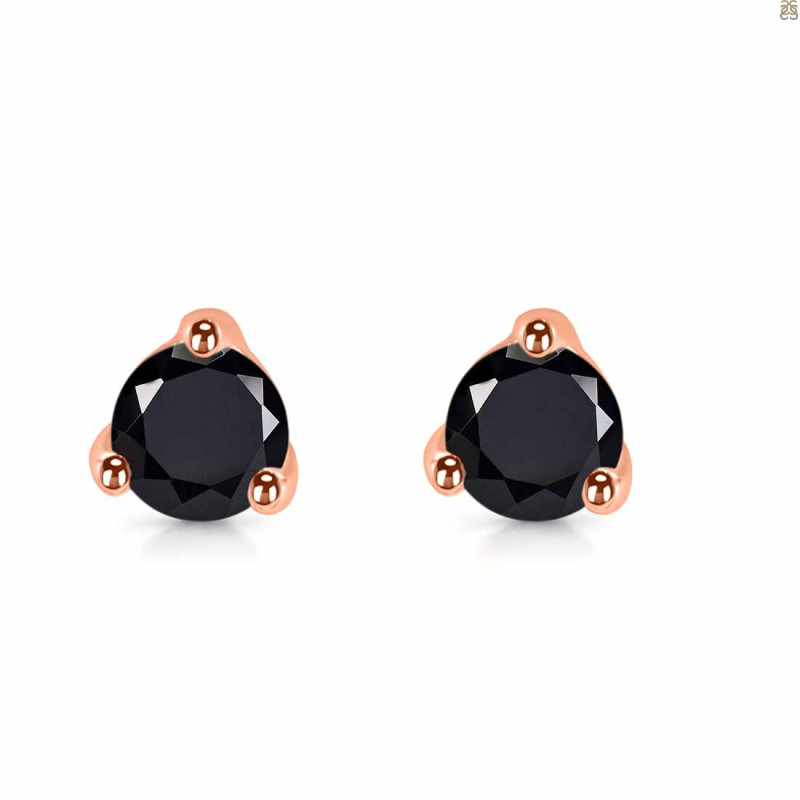 Black Tourmaline Stud Earring BLS-RDE-1517.