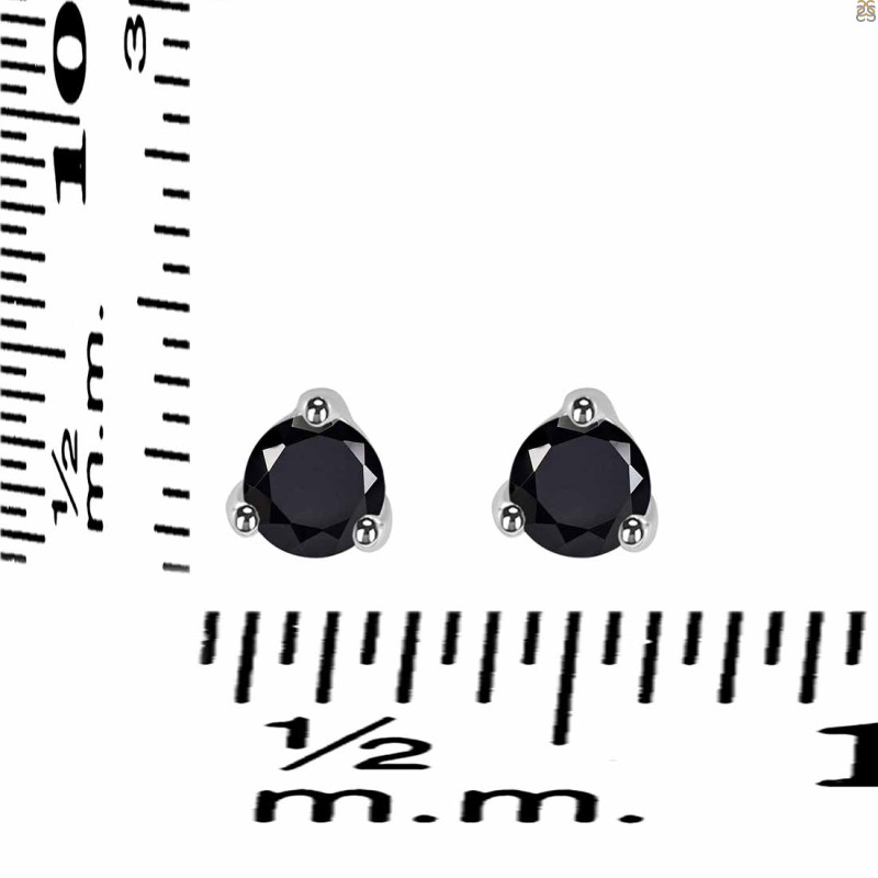 Black Tourmaline Stud Earring BLS-RDE-1517.