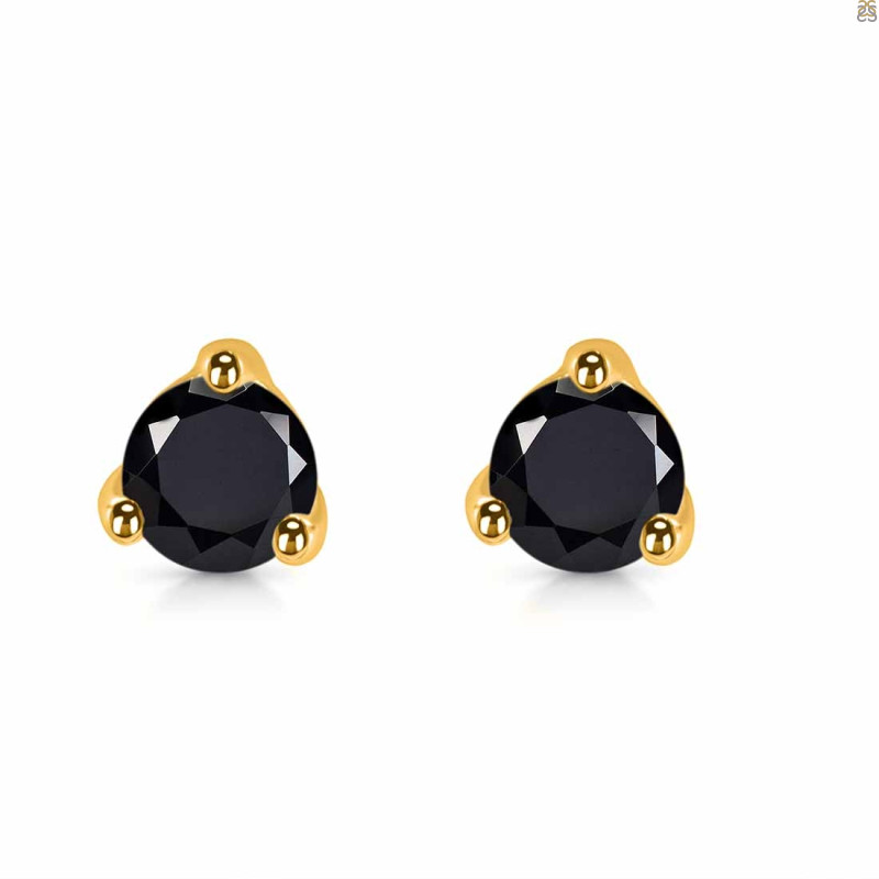 Black Tourmaline Stud Earring BLS-RDE-1517.