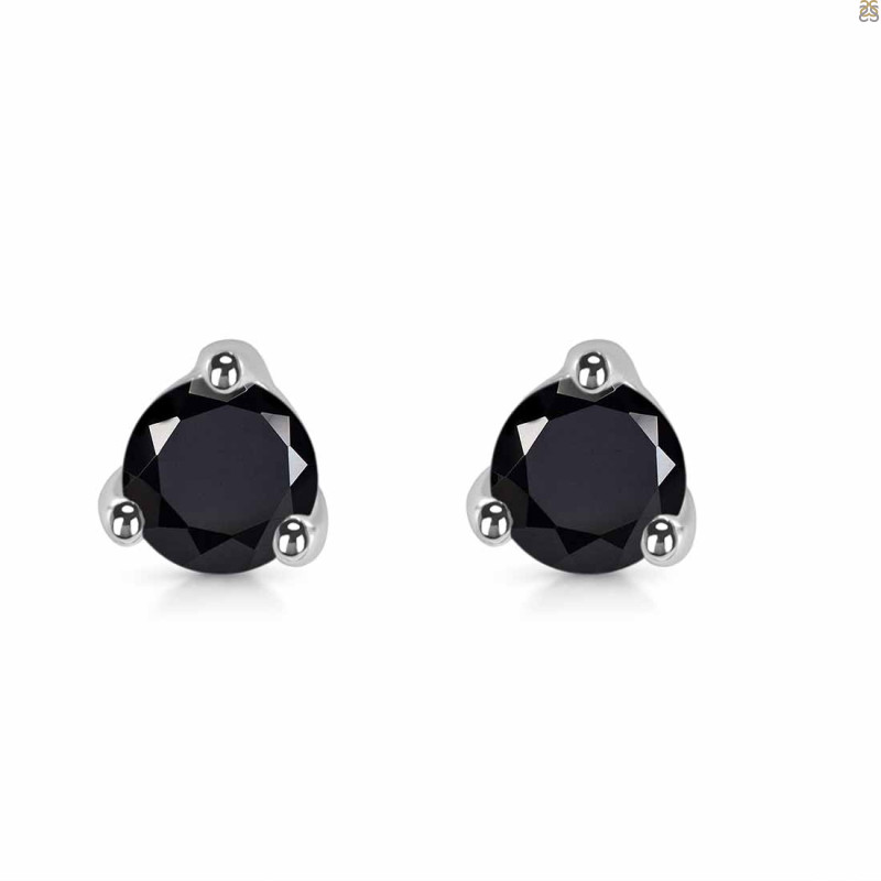 Black Tourmaline Stud Earring BLS-RDE-1517.