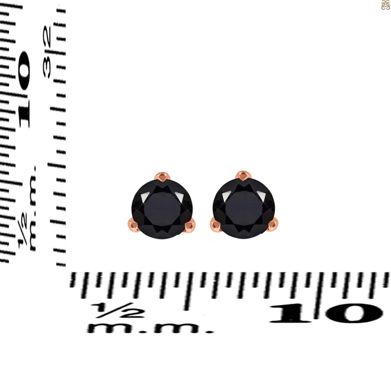 Black Tourmaline Stud Earring BLS-RDE-1564.