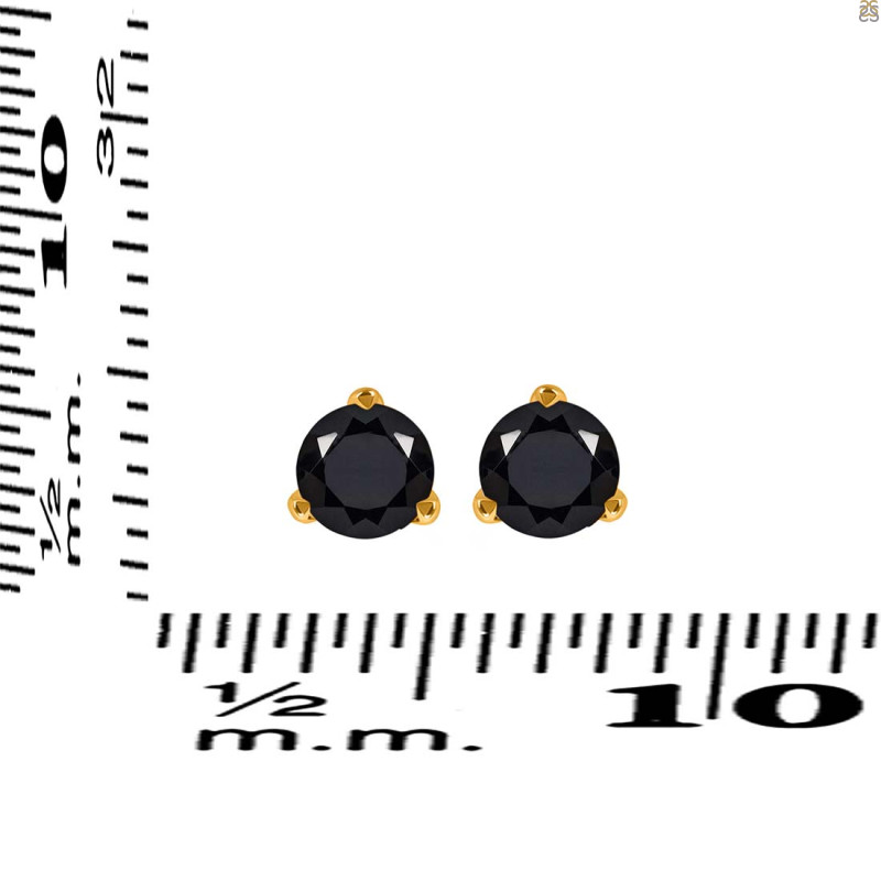 Black Tourmaline Stud Earring BLS-RDE-1564.