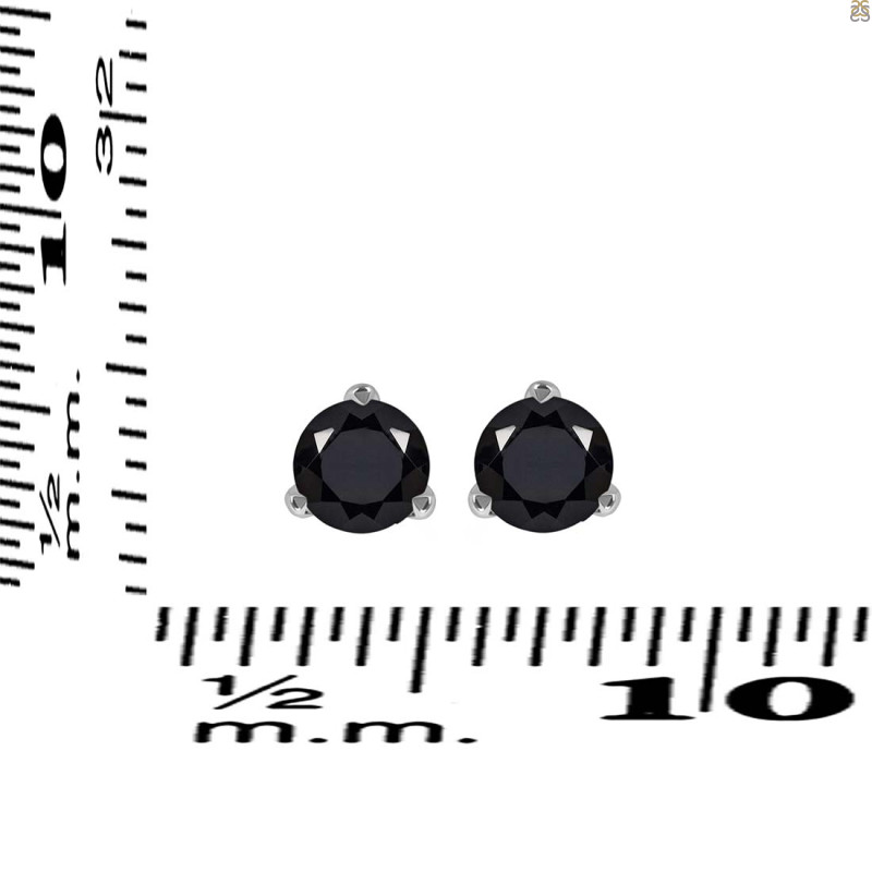 Black Tourmaline Stud Earring BLS-RDE-1564.