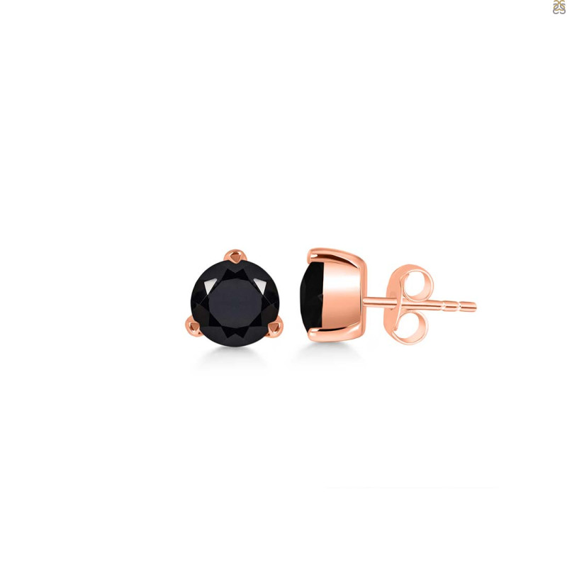 Black Tourmaline Stud Earring BLS-RDE-1564.