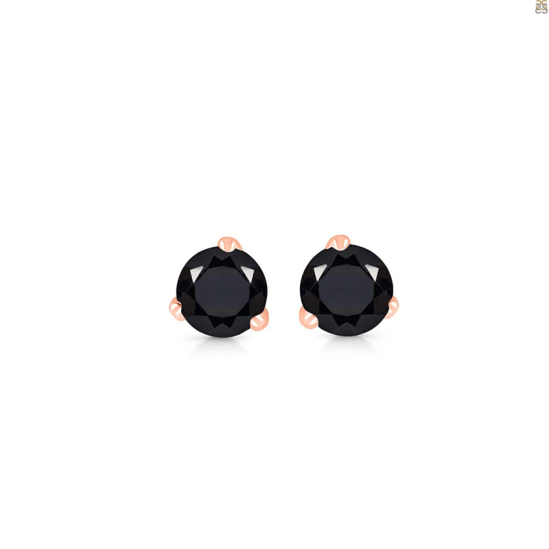 Black Tourmaline Stud Earring BLS-RDE-1565.